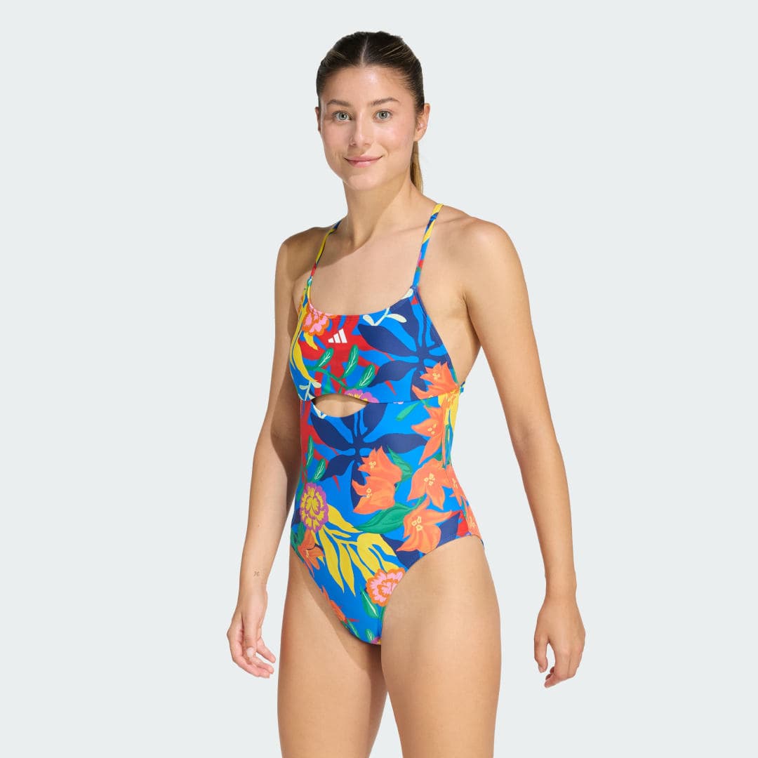 Ολόσωμο μαγιό με πίσω δέσιμο Mexicana Florals