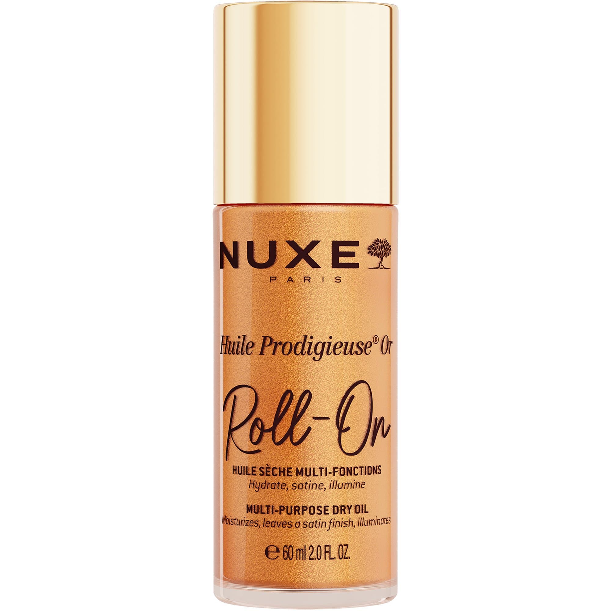 Nuxe Huile Prodigieuse OR Roll-On Multi-Purpose Dry Oil Ιριδίζον Ξηρό Λάδι για Πρόσωπο, Σώμα & Μαλλιά σε Μορφή Roll On 60ml